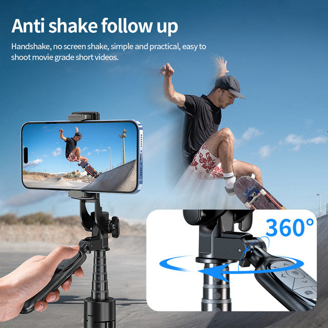 Trépied pour Smartphone, Selfie Stick plié, Rotation à 360