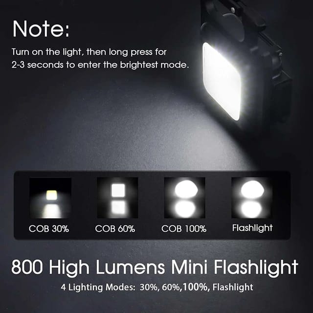 Mini lampe de poche Portable à LED, Rechargeable par USB