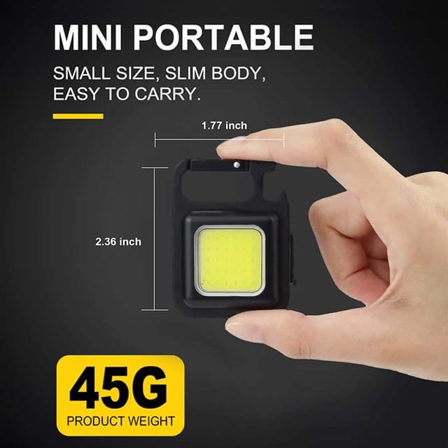 Mini lampe de poche Portable à LED, Rechargeable par USB