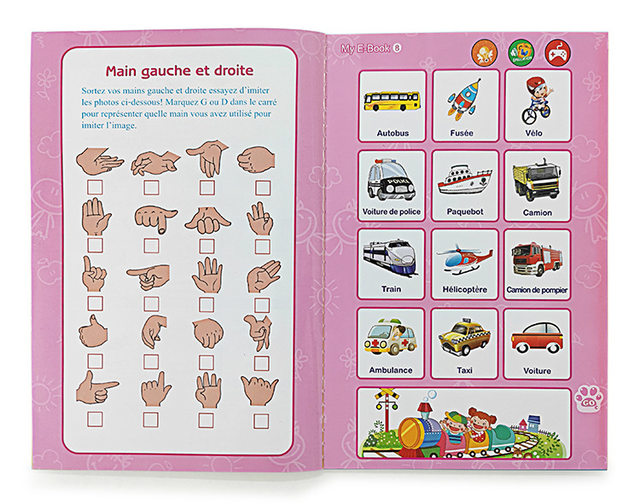 Livre électronique, éducatif, interactif, Intelligent avec Planche à Dessin et Crayon-feutre effaçable , chansons.
