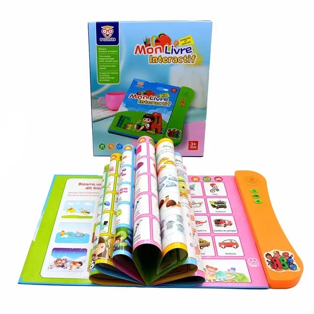 Livre électronique, éducatif, interactif, Intelligent avec Planche à Dessin et Crayon-feutre effaçable , chansons.