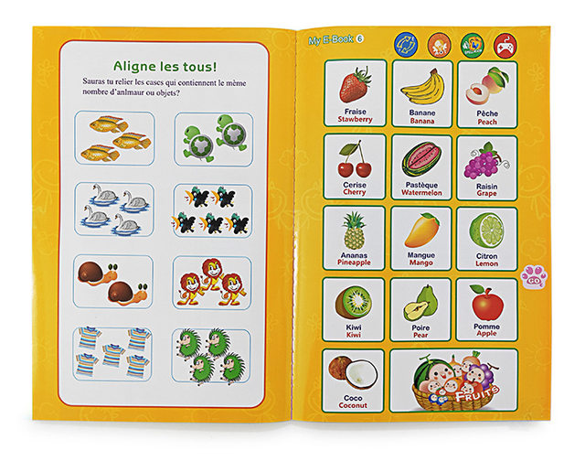 Livre électronique, éducatif, interactif, Intelligent avec Planche à Dessin et Crayon-feutre effaçable , chansons.