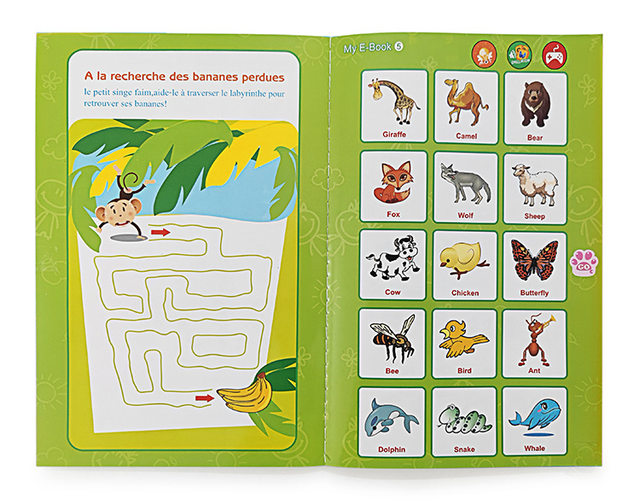 Livre électronique, éducatif, interactif, Intelligent avec Planche à Dessin et Crayon-feutre effaçable , chansons.