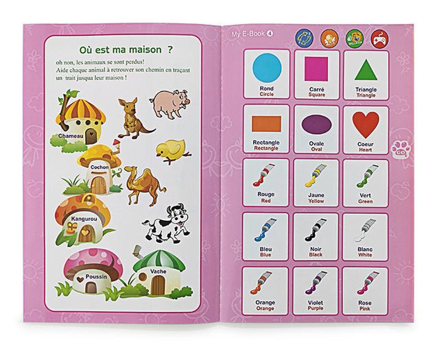 Livre électronique, éducatif, interactif, Intelligent avec Planche à Dessin et Crayon-feutre effaçable , chansons.