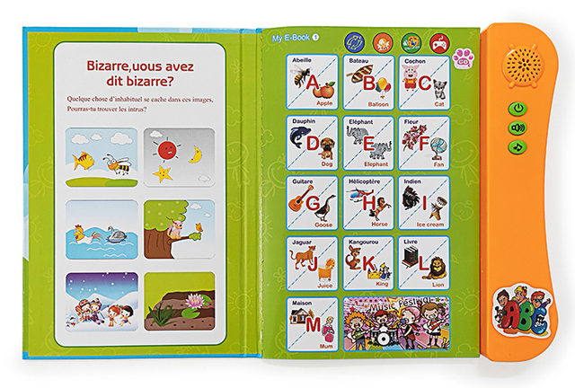 Livre électronique, éducatif, interactif, Intelligent avec Planche à Dessin et Crayon-feutre effaçable , chansons.