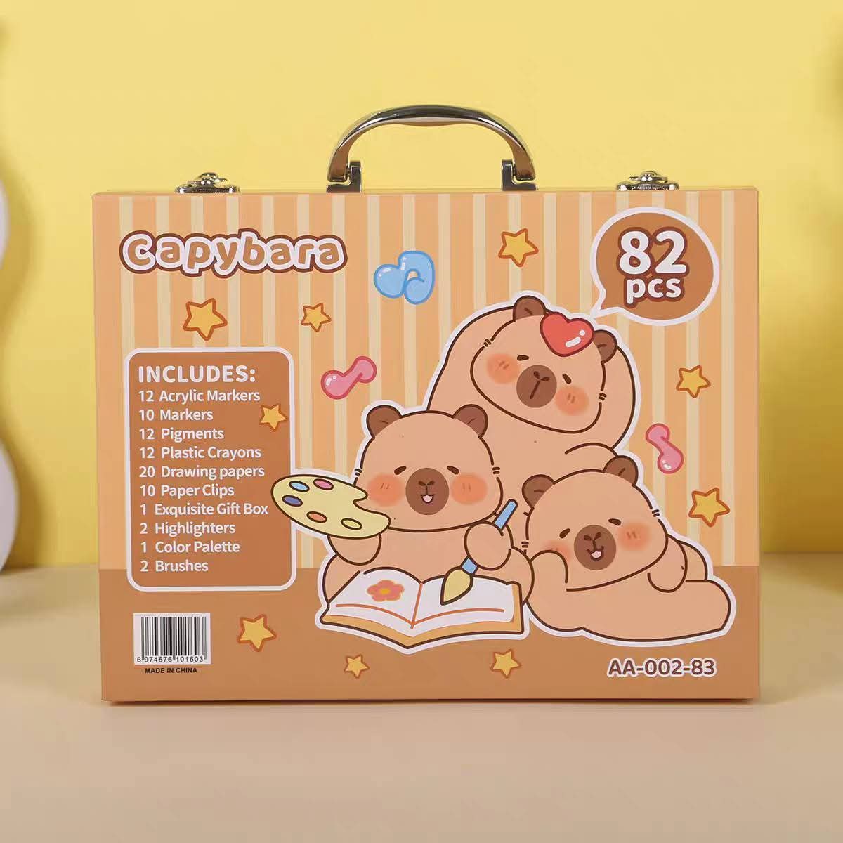 Coffret de peinture, 82 pièces à l'aquarelle pour enfants