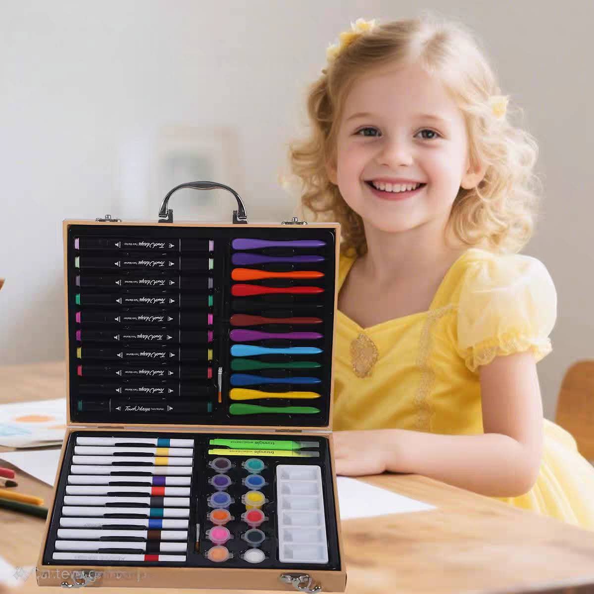 Coffret de peinture, 82 pièces à l'aquarelle pour enfants