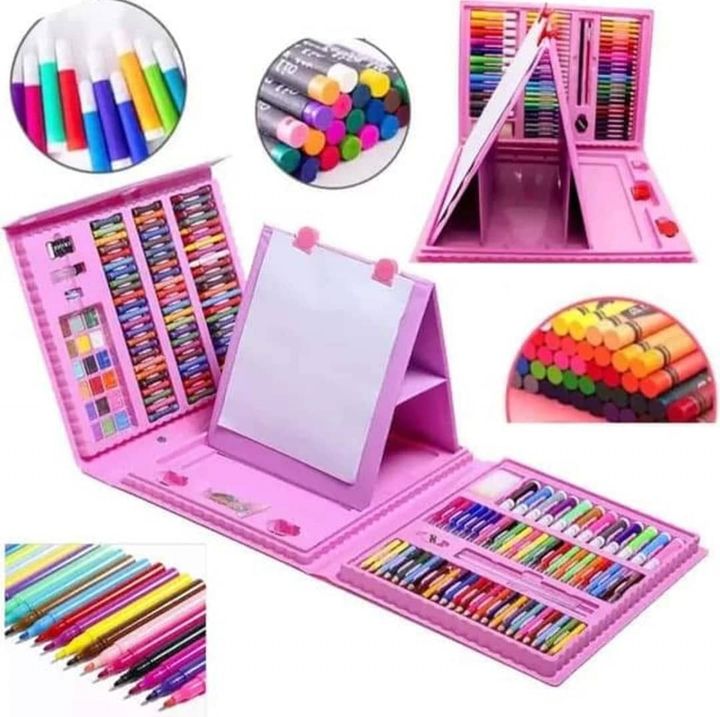 Table de dessin, Kit de peinture de luxe pour enfants, 208 pièces