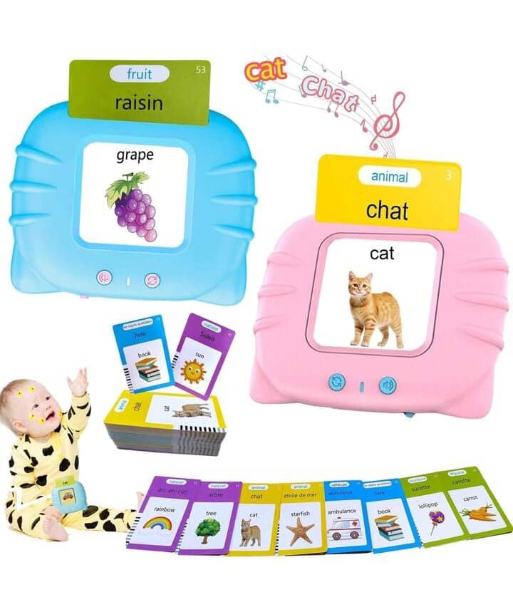 Cartes Flash Parlantes, Jouets éducatifs, 112 cartes de 224 Mot.