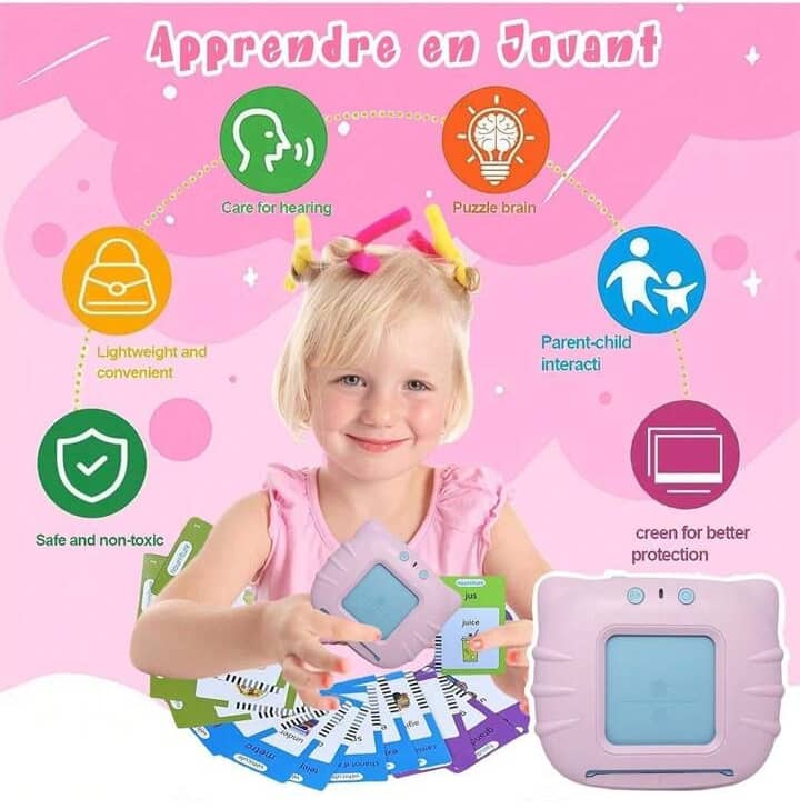 Cartes Flash Parlantes, Jouets éducatifs, 112 cartes de 224 Mot.