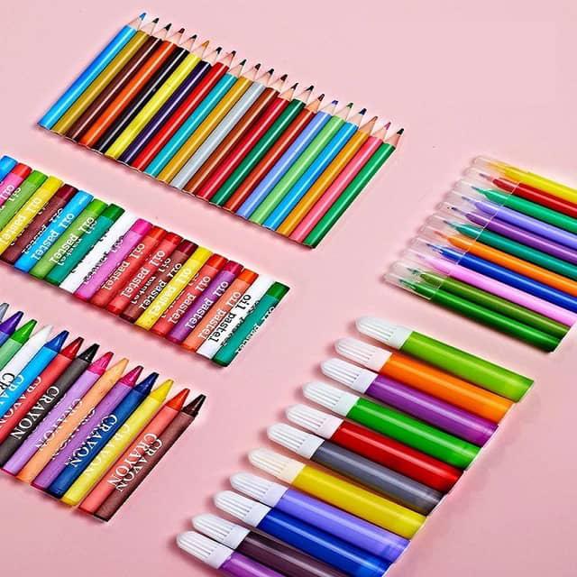 Table de dessin, Kit de peinture de luxe pour enfants, 208 pièces