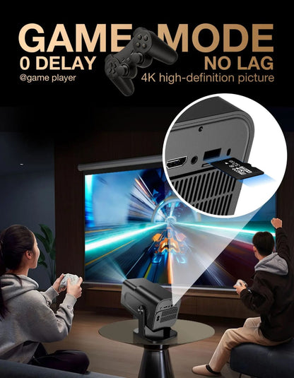 Projecteur de jeu Android, Projecteur intelligent portable WiFi