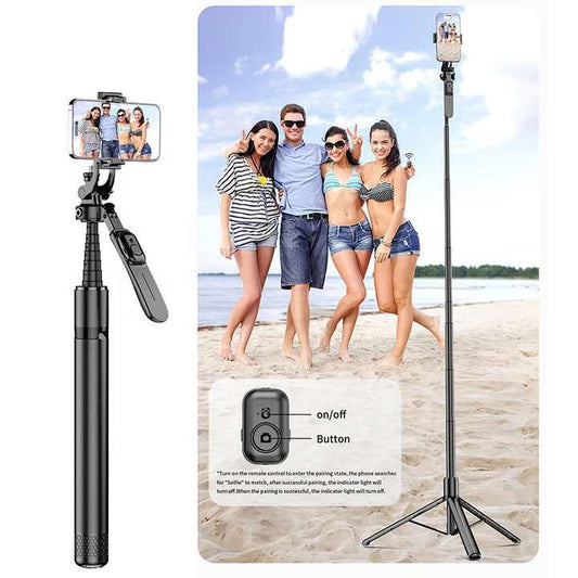 Trépied pour Smartphone, Selfie Stick plié, Rotation à 360