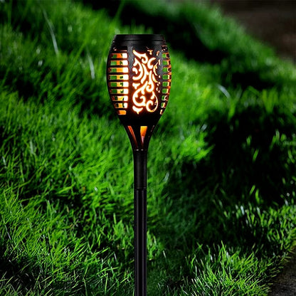 Lampes solaires pour jardin à effet de flamme