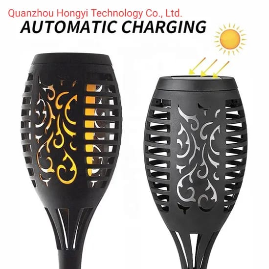 Lampes solaires pour jardin à effet de flamme