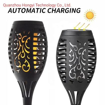 Lampes solaires pour jardin à effet de flamme