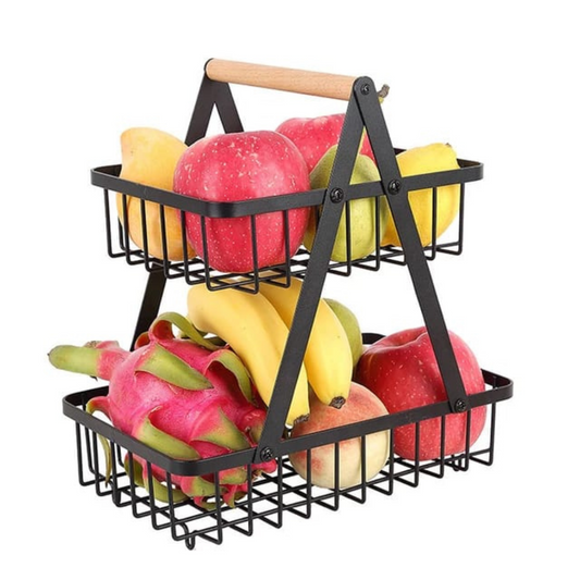 Corbeille à fruits à 2 étages