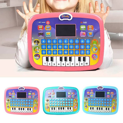 Tablette d'apprentissage Pour Enfants avec 6 modes d'apprentissages , 2 modes de musique, un écran LED, un clavier de piano