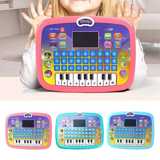 Tablette d'apprentissage Pour Enfants avec 6 modes d'apprentissages , 2 modes de musique, un écran LED, un clavier de piano