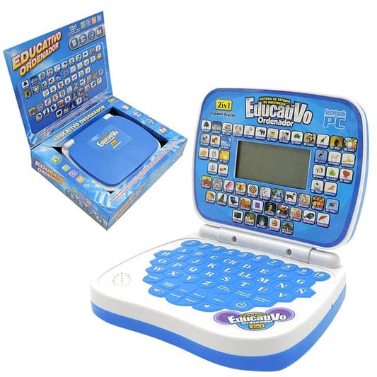 Mini ordinateur d'apprentissage pour enfants, interactif bilingue.