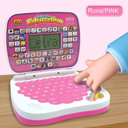 Mini ordinateur d'apprentissage pour enfants, interactif bilingue.