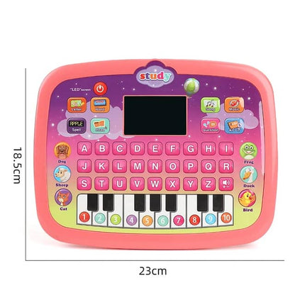 Tablette d'apprentissage Pour Enfants avec 6 modes d'apprentissages , 2 modes de musique, un écran LED, un clavier de piano