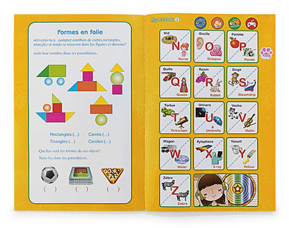 Livre électronique, éducatif, interactif, Intelligent avec Planche à Dessin et Crayon-feutre effaçable , chansons.