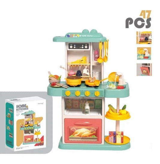 Jeu de Cuisine pour Enfants,47PCS Cuisines pour Enfants,simulateur de Cuisine avec lumière, Son,Jouets de Cuisine pour Enfants de Plus de 3 Ans