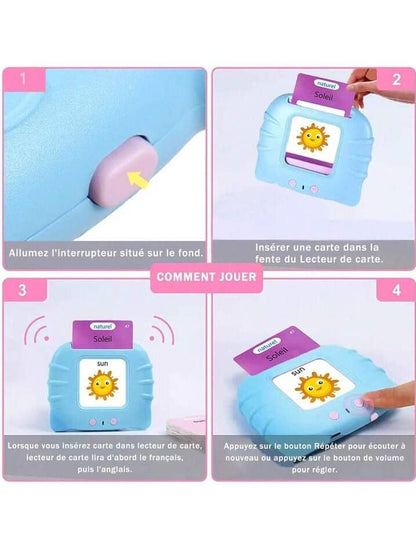 Cartes Flash Parlantes, Jouets éducatifs, 112 cartes de 224 Mot.